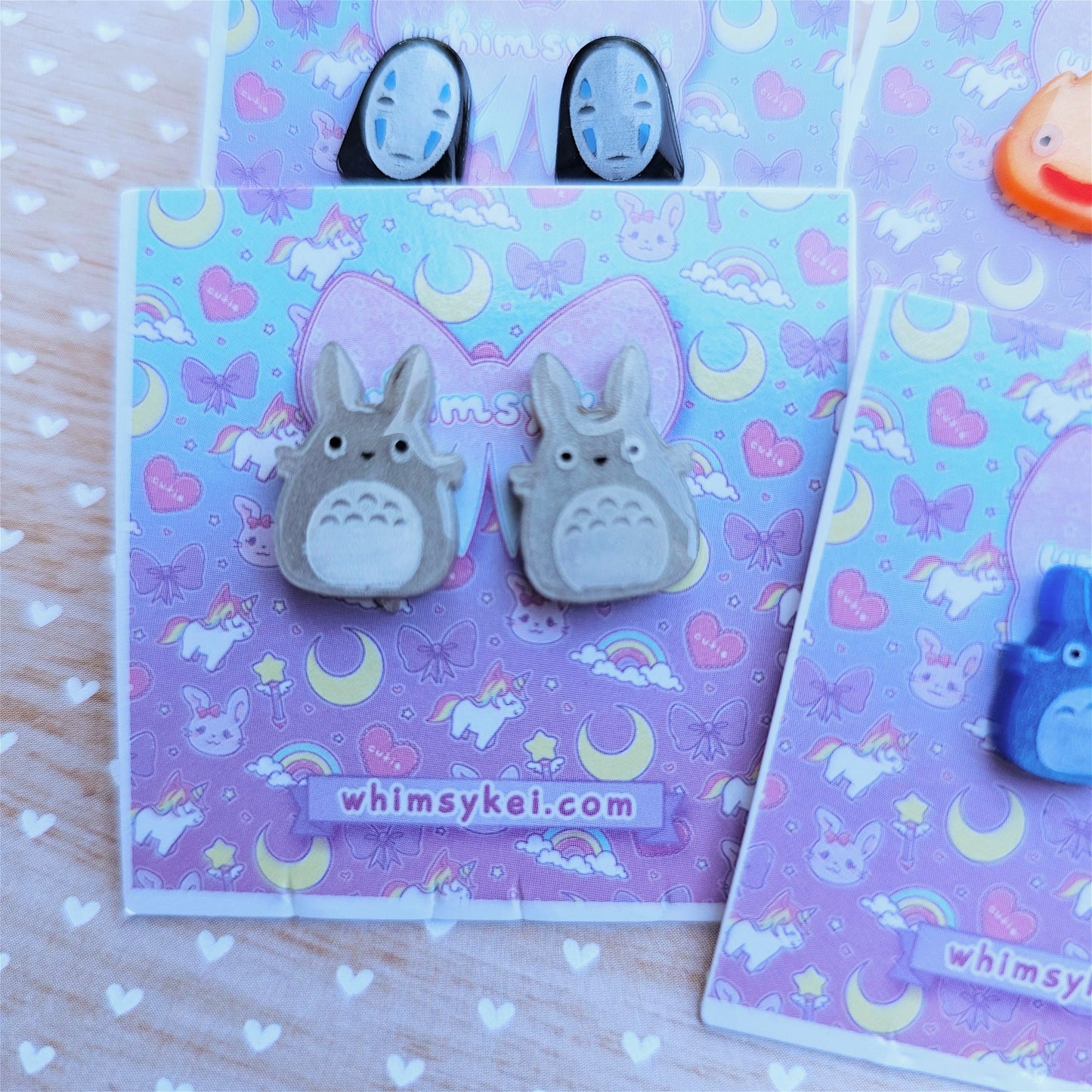 Character Stud Earrings | Anime Inspired Earrings | Cat Earrings | Fire Earrings