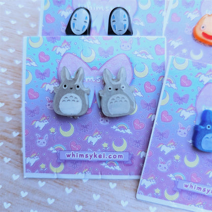 Character Stud Earrings | Anime Inspired Earrings | Cat Earrings | Fire Earrings