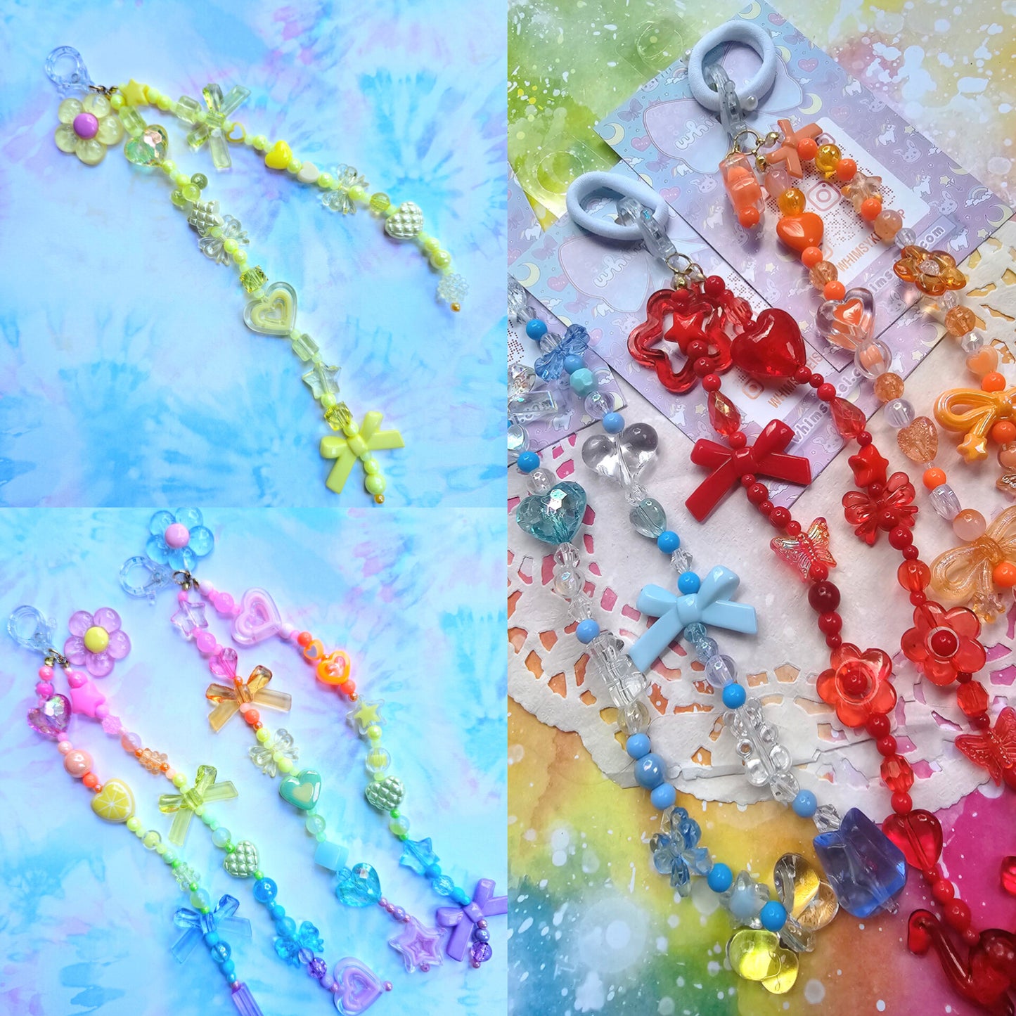 Hair Clasps | Hair Chain | Blue Hair Clip | Red Hair Clip | Orange Hair Clip | Rainbow Hair