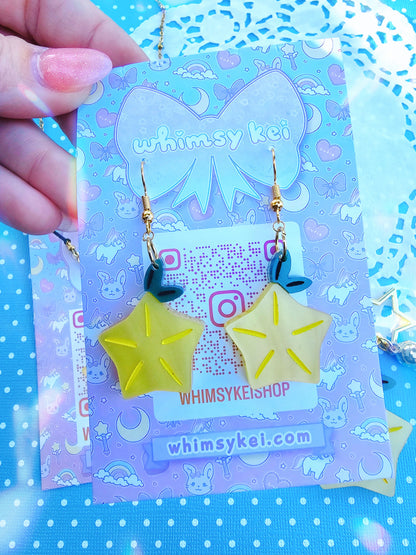 Paopu Fruit Earrings | Paopu Charm | Video Game Inspired Earrings | Kingdom Hearts Earrings | Kingdom Hearts Charm