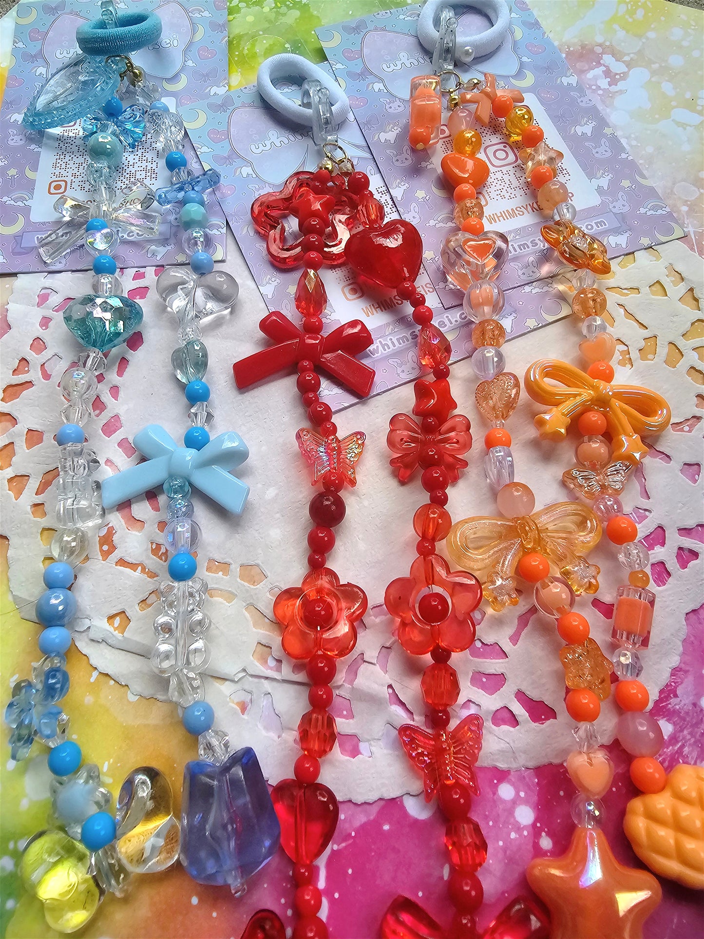 Hair Clasps | Hair Chain | Blue Hair Clip | Red Hair Clip | Orange Hair Clip