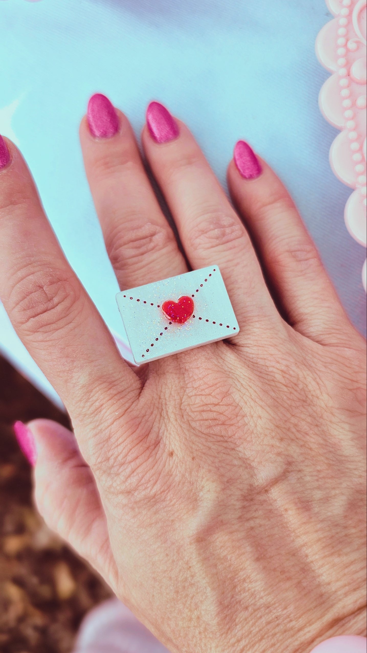 Love Letter Ring | Lovecore Ring | Valentines Ring | Sweet Lolita Ring