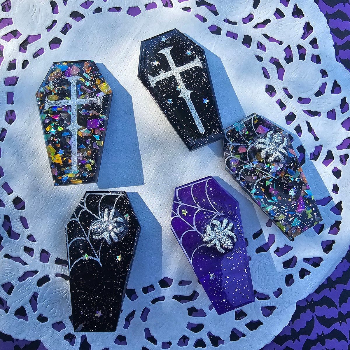 Halloween Coffin Clip | Gothic Clip | Black Hair Clip | Halloween Clip
