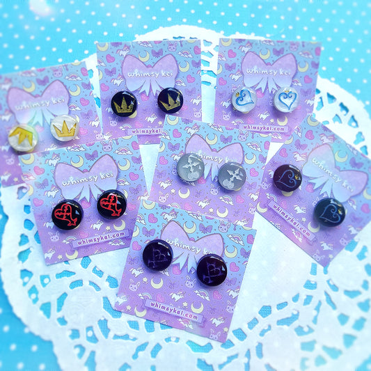 Kingdom Hearts Stud Earring | Video Game Stud Earring | Kingdom Hearts Earring | Heartless Earring