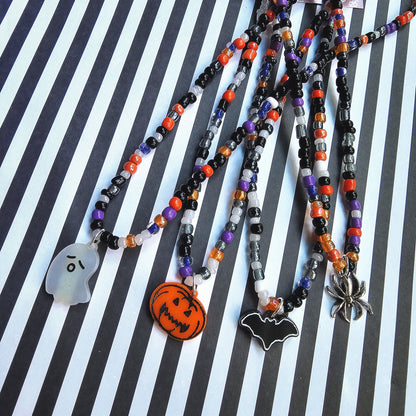 Halloween Kandi Choker | Halloween Choker | Bat Choker | Pumpkin Choker