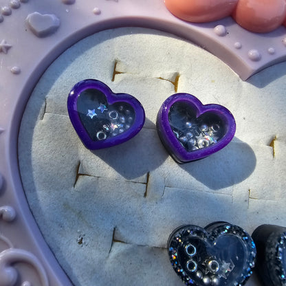 Heart Shaker Earrings | Halloween Heart Earrings | Halloween Earrings | Goth Earrings | Gothic Lolita Earrings