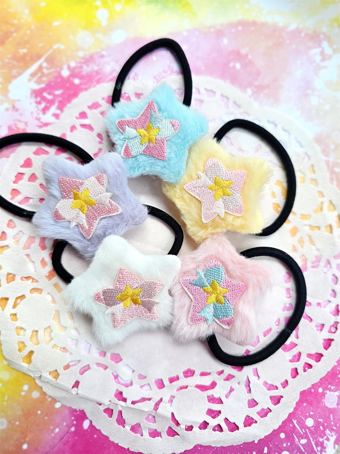 Kawaii Hair Tie | Star Hair Tie | Elastic Hair Tie | Cute Ponytail