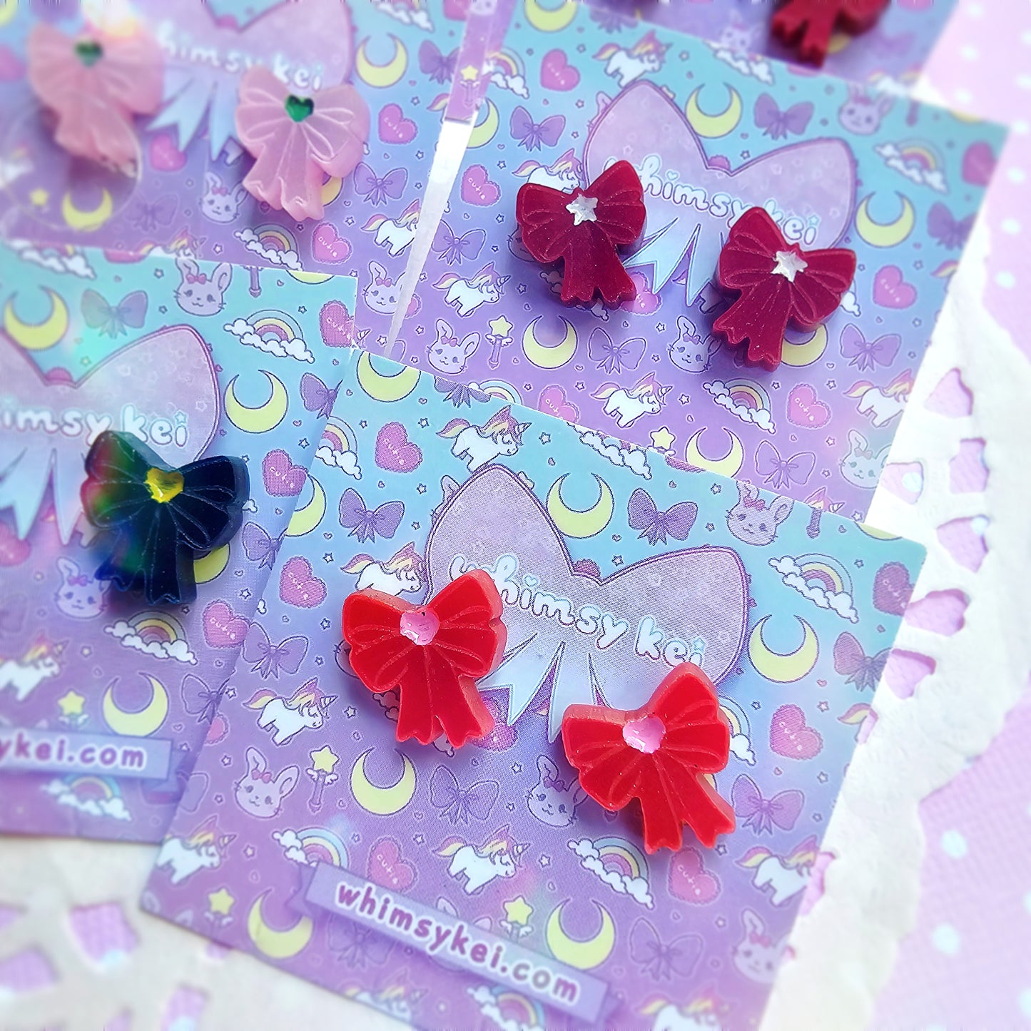 Sailor Moon Bow Stud Earring | Magical Girl Bow Stud Earring | Anime Stud