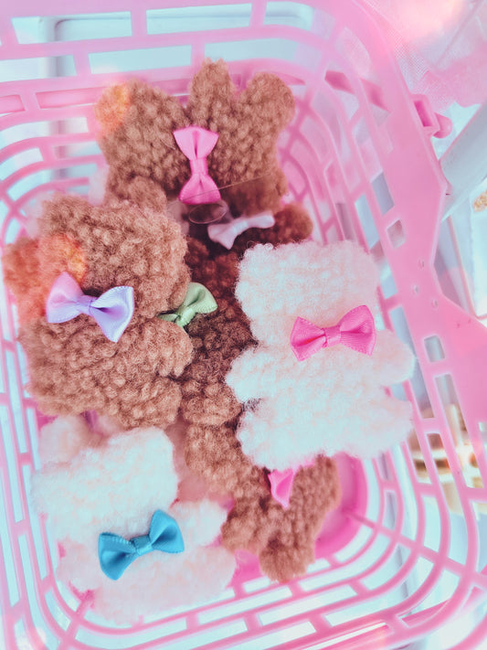 Fuzzy Teddy Bear Clip | Brown Bear | Brown Teddy Bear | Teddy Clip | Kawaii Bear | Lolita Hair Clip