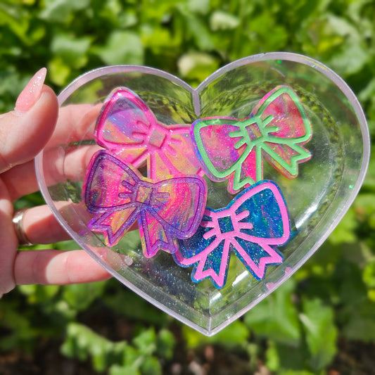 Colorful Bow Hairclip | Rainbow Clip | Decora Clip | Fairy Kei Clip