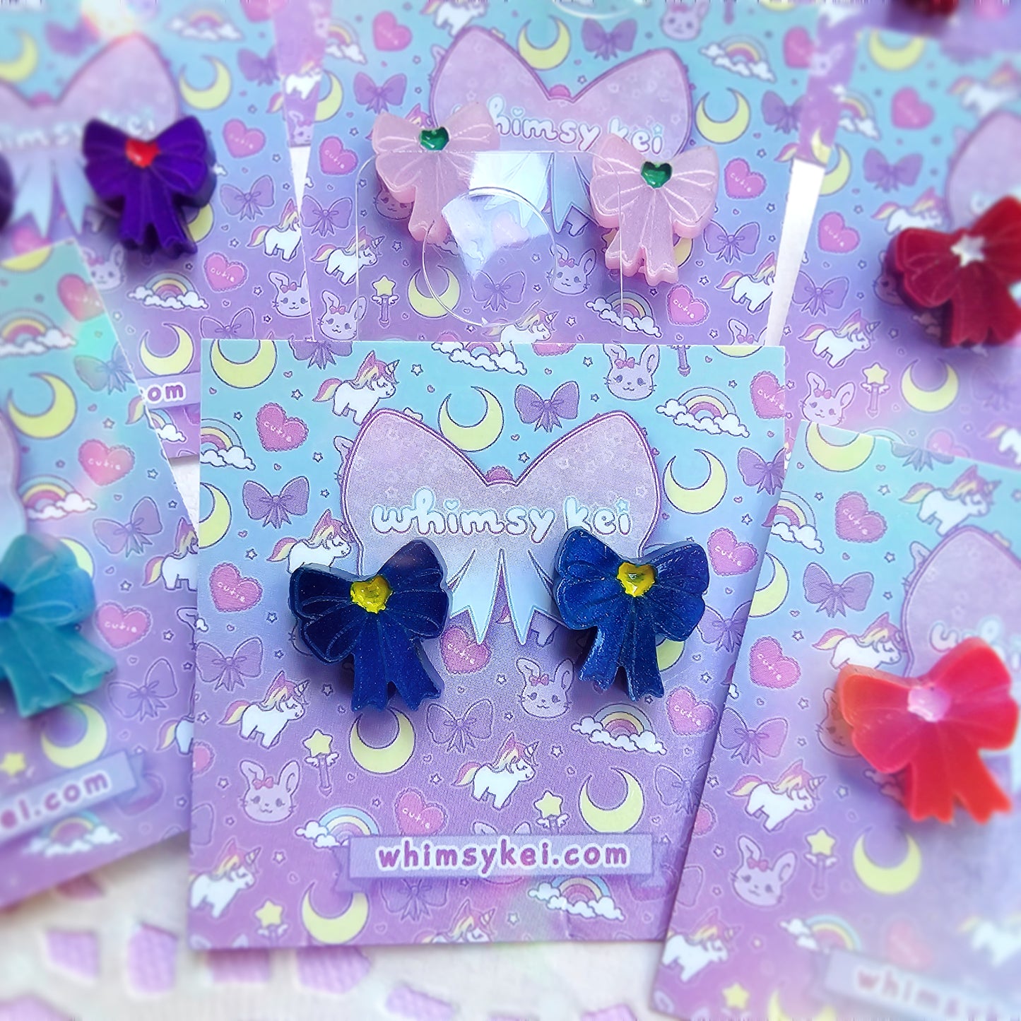 Sailor Moon Bow Stud Earring | Magical Girl Bow Stud Earring | Anime Stud