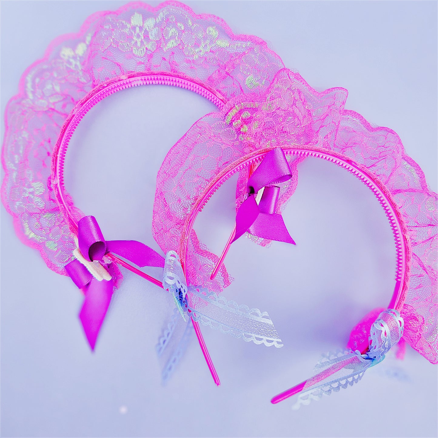 Pink Lace Headband | Fairy Kei Headband | Sweet Lolita Headdress | Pink Headband