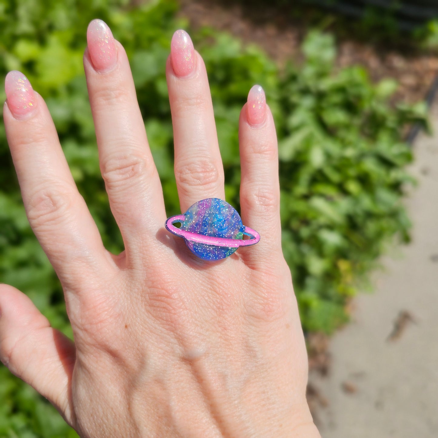 Marble Planet Ring | Uchuu Kei Ring | Fairy Kei | Pastel Ring