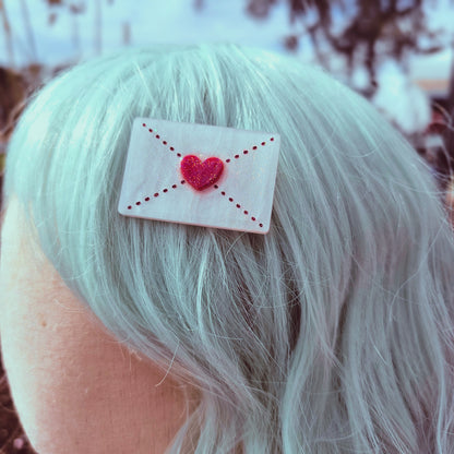 Love Letter Clip | Letter Hair Clip | Lovecore Clip | Valentines Hair Cliop