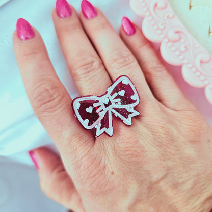 Valentines Bow Ring | Lovecore Ring | Valentines Ring | Lolita Ring
