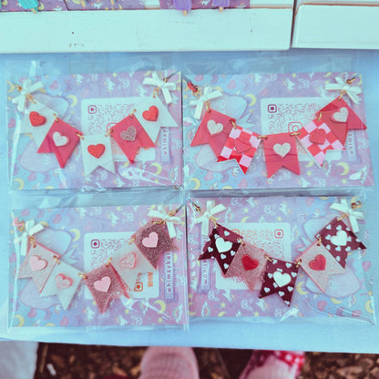 Valentines Banner Necklace | Love Core Necklace | Red and Pink Necklace | Heart Necklace