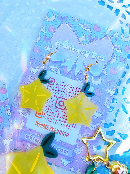 Paopu Fruit Earrings | Paopu Charm | Video Game Inspired Earrings | Kingdom Hearts Earrings | Kingdom Hearts Charm