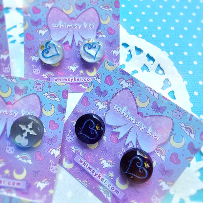 Kingdom Hearts Stud Earring | Video Game Stud Earring | Kingdom Hearts Earring | Heartless Earring