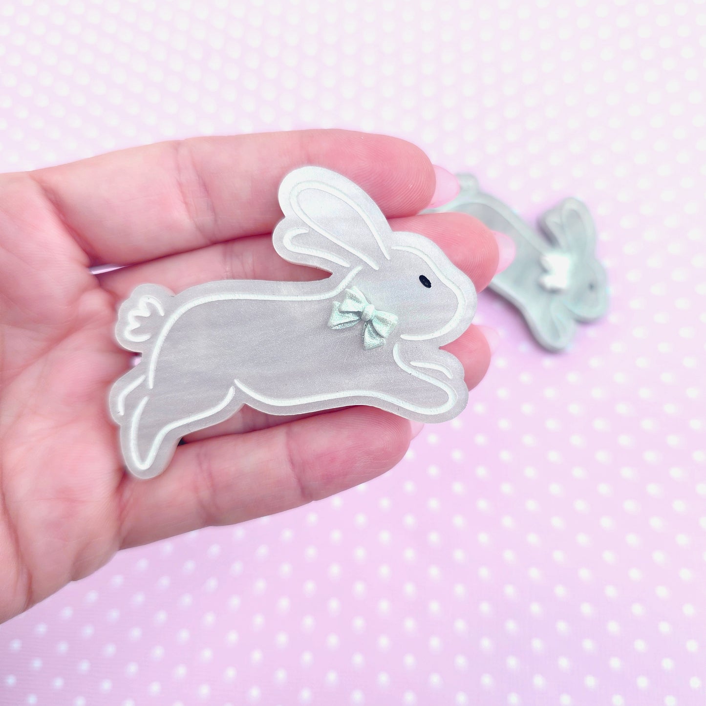 Easter Bunny Hair Clip | Rabbit Hair Clip | White Bunny Clip | Brown Bunny | Easter Clip