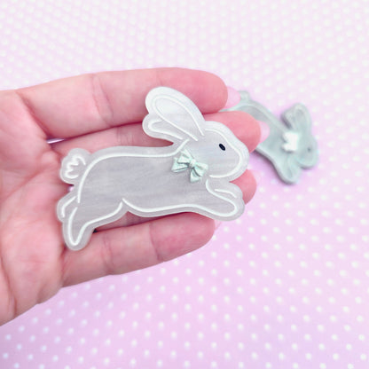 Easter Bunny Hair Clip | Rabbit Hair Clip | White Bunny Clip | Brown Bunny | Easter Clip