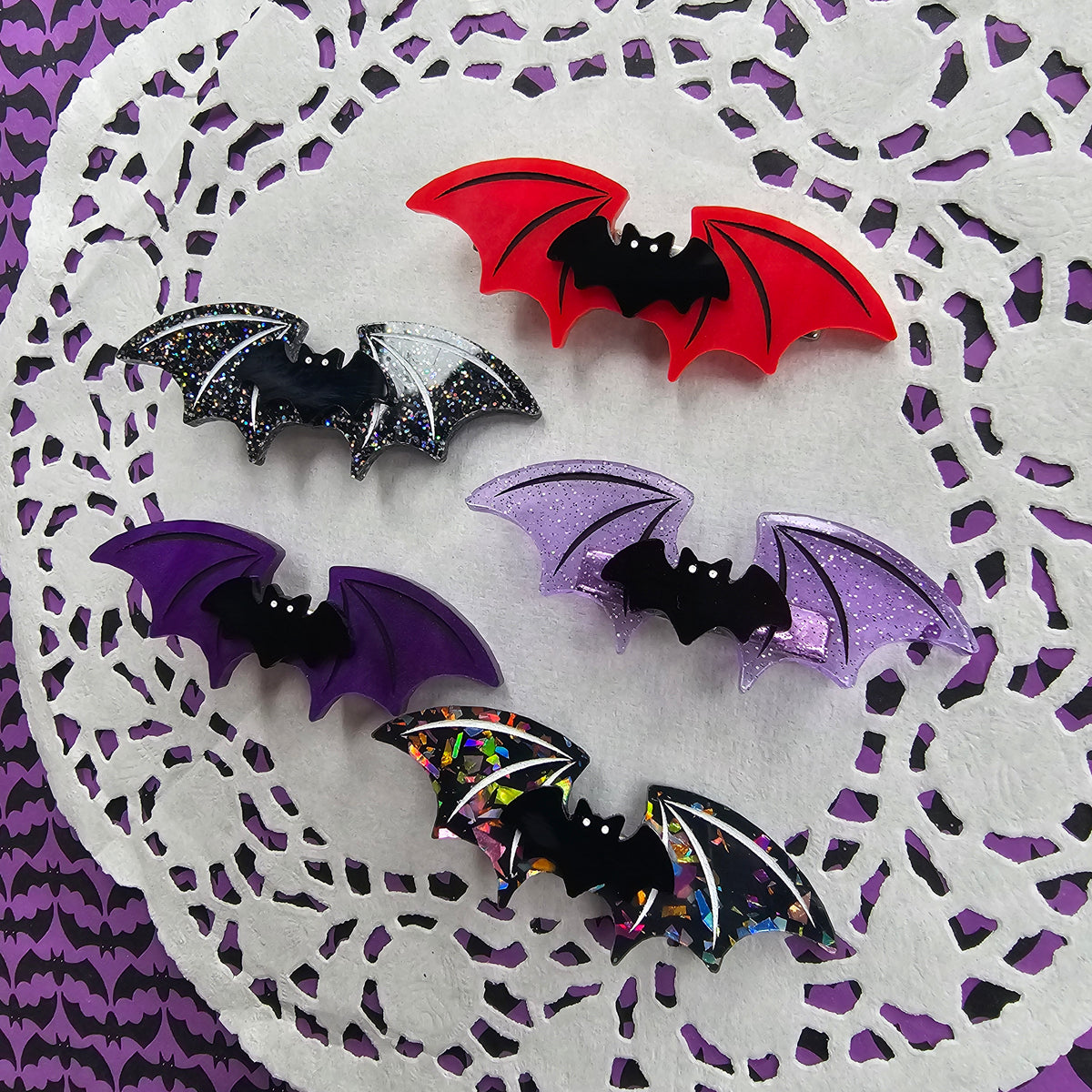 Bat Wing Hair Clip | Halloween Hair Clip | Bat Hair Clip | Goth Hair Clip | Pastel Halloween