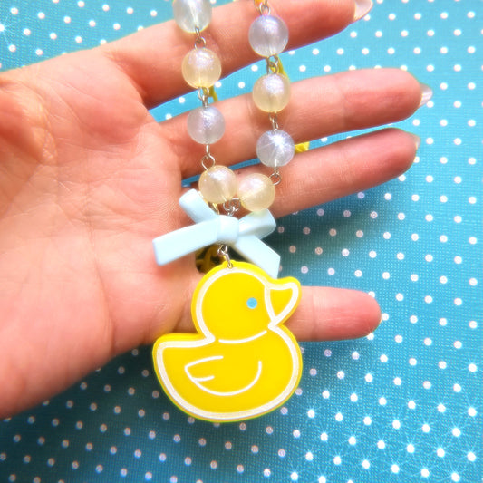Rubber Ducky Necklace | Yellow Duck Necklace | Kitschy Necklace