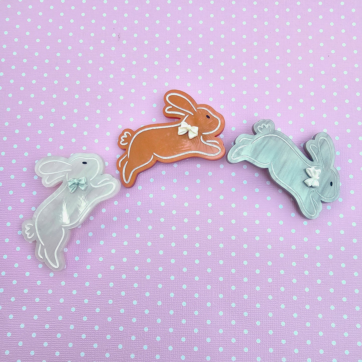 Easter Bunny Hair Clip | Rabbit Hair Clip | White Bunny Clip | Brown Bunny | Easter Clip