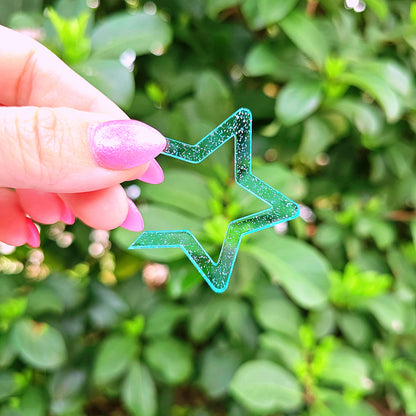 Large Star Hoops | Statement Hoop Earrings | 90s Earrings | Chunky Earrings | Fairy Kei Earrings