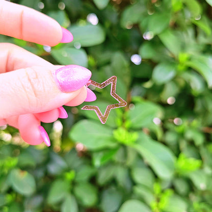 Small Star Hoops | Statement Hoop Earrings | 90s Earrings | Chunky Earrings | Fairy Kei Earrings