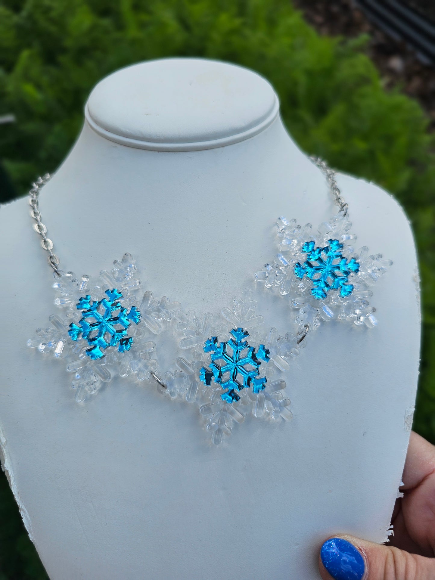 Snowflake Collar Necklace | Statement Winter Necklace | Christmas Necklace | Frozen Necklace | Snow Princess Necklace | Snow Queen Necklace