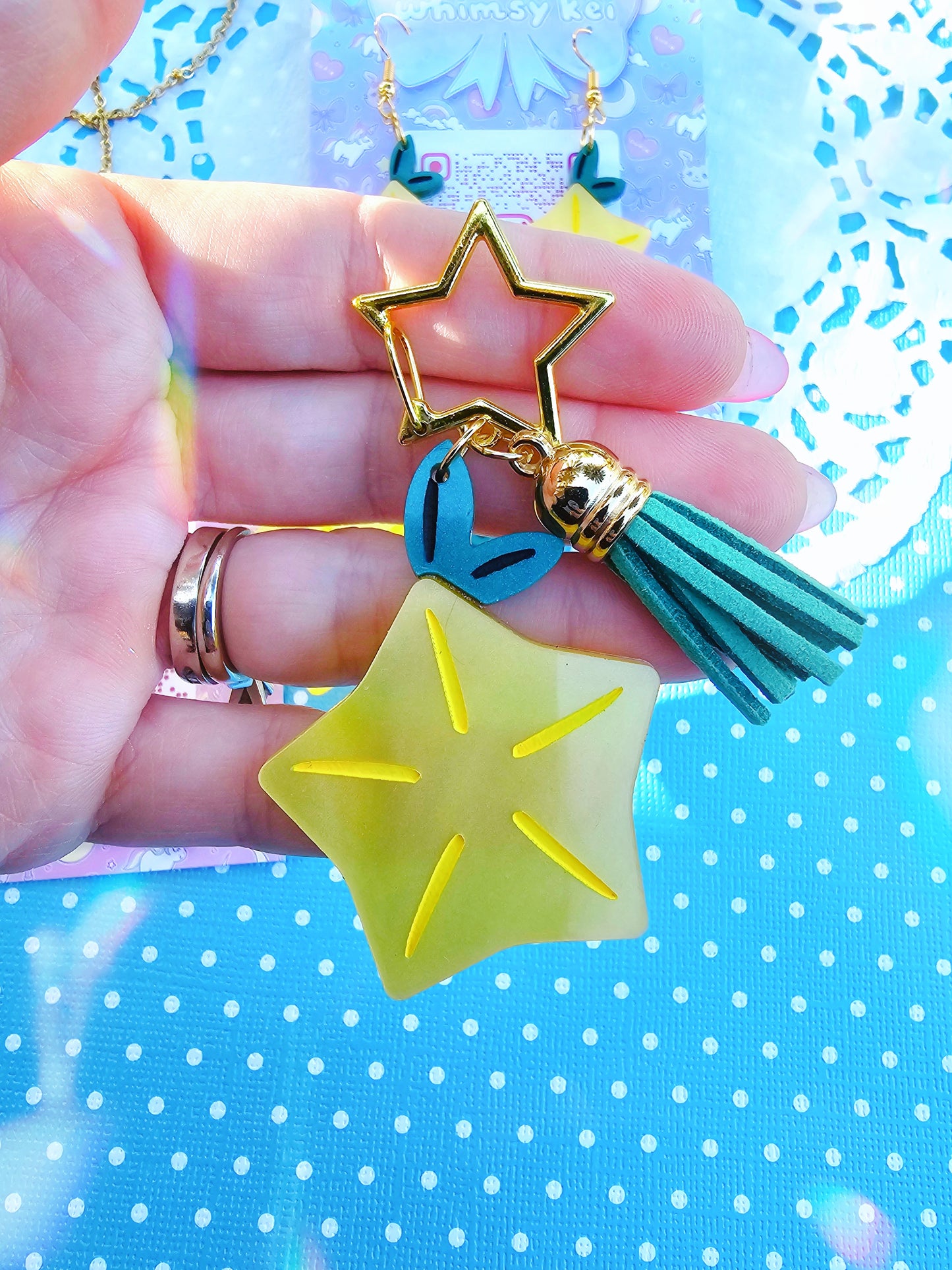 Paopu Fruit Keychain | Paopu Charm | Video Game Inspired Keychain | Kingdom Hearts Keychain | Kingdom Hearts Charm