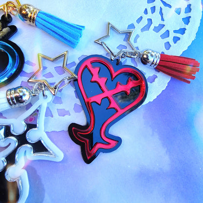 Kingdom Hearts Keychain | Video Game Inspired Keychain | Heartless Keychain | Kingdom Hearts Charm