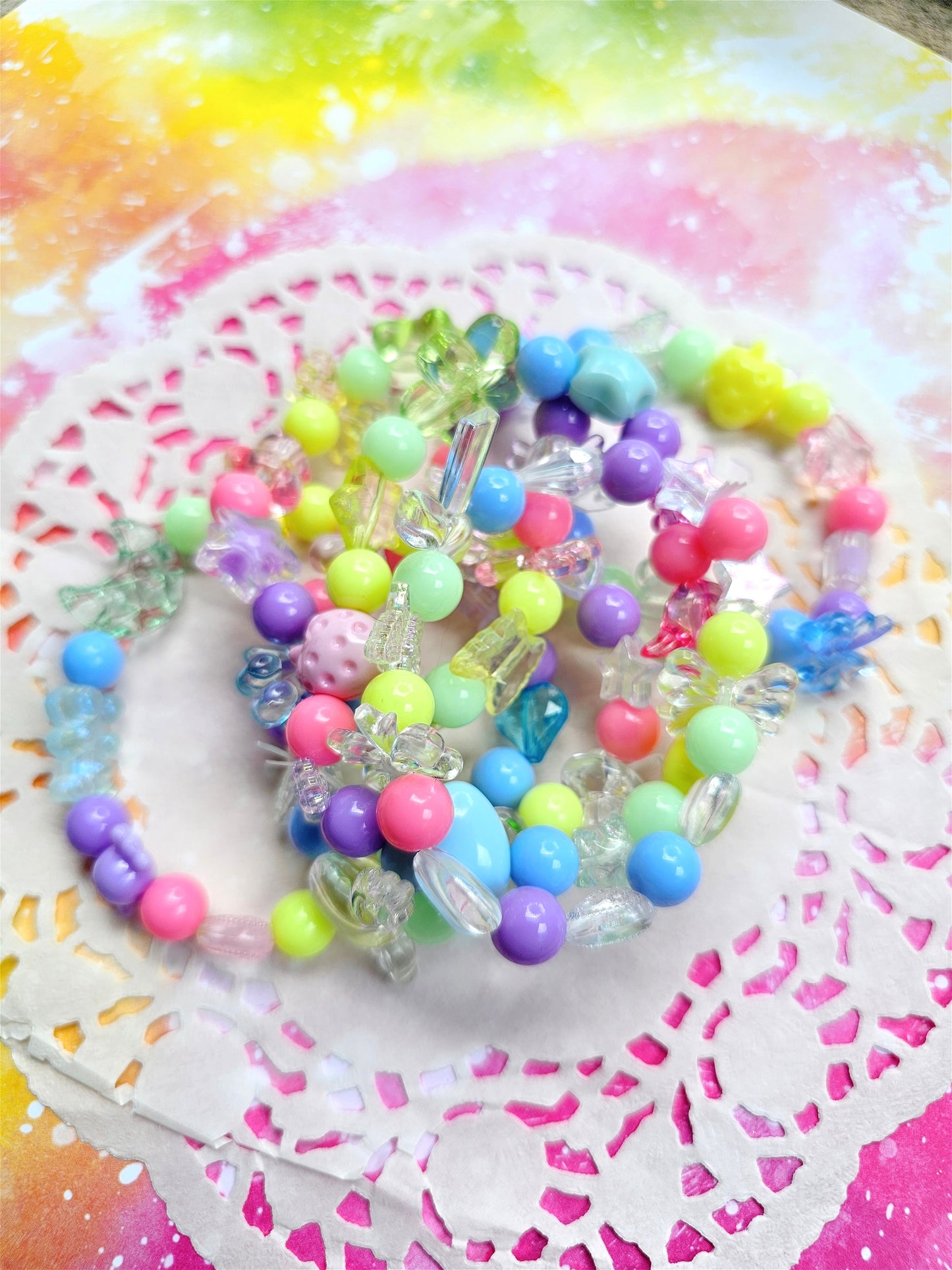 Pastel Rainbow Bracelet | Pastel Bracelet | Fairy Kei Bracelet | Decora Kei