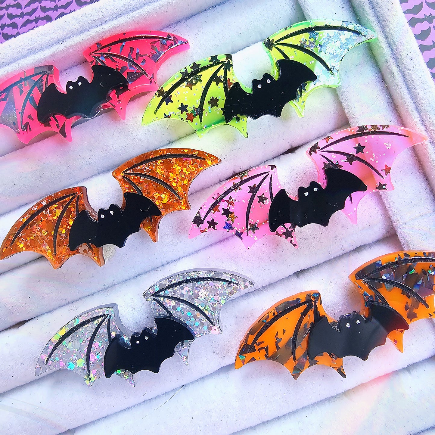 Neon Bat Wing Ring | Neon Halloween Ring | Bat Ring | Goth Ring