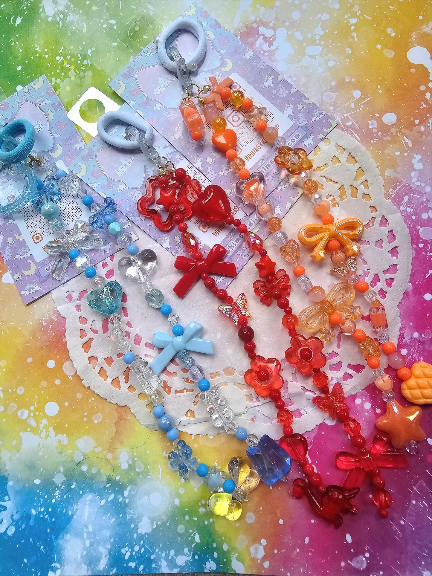 Hair Clasps | Hair Chain | Blue Hair Clip | Red Hair Clip | Orange Hair Clip
