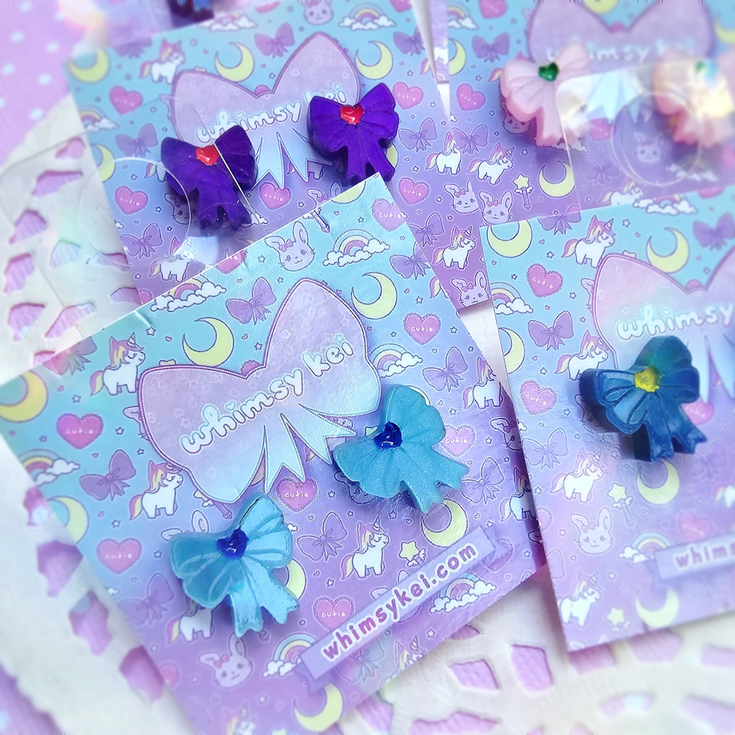 Sailor Moon Bow Stud Earring | Magical Girl Bow Stud Earring | Anime Stud
