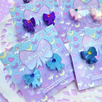 Sailor Moon Bow Stud Earring | Magical Girl Bow Stud Earring | Anime Stud