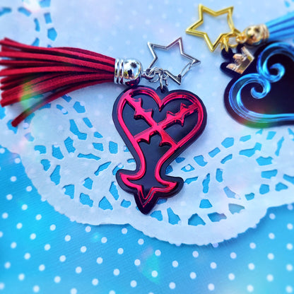 Kingdom Hearts Keychain | Video Game Inspired Keychain | Heartless Keychain | Kingdom Hearts Charm