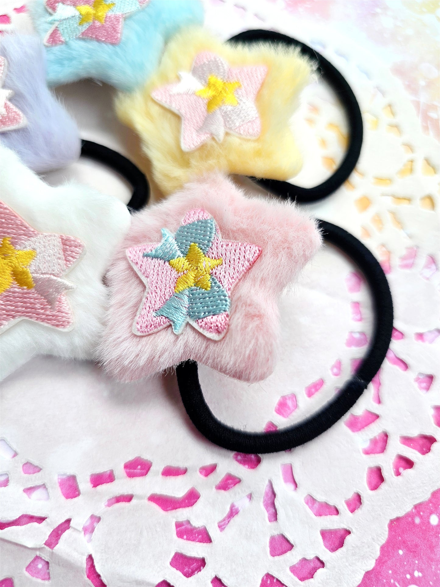 Kawaii Hair Tie | Star Hair Tie | Elastic Hair Tie | Cute Ponytail