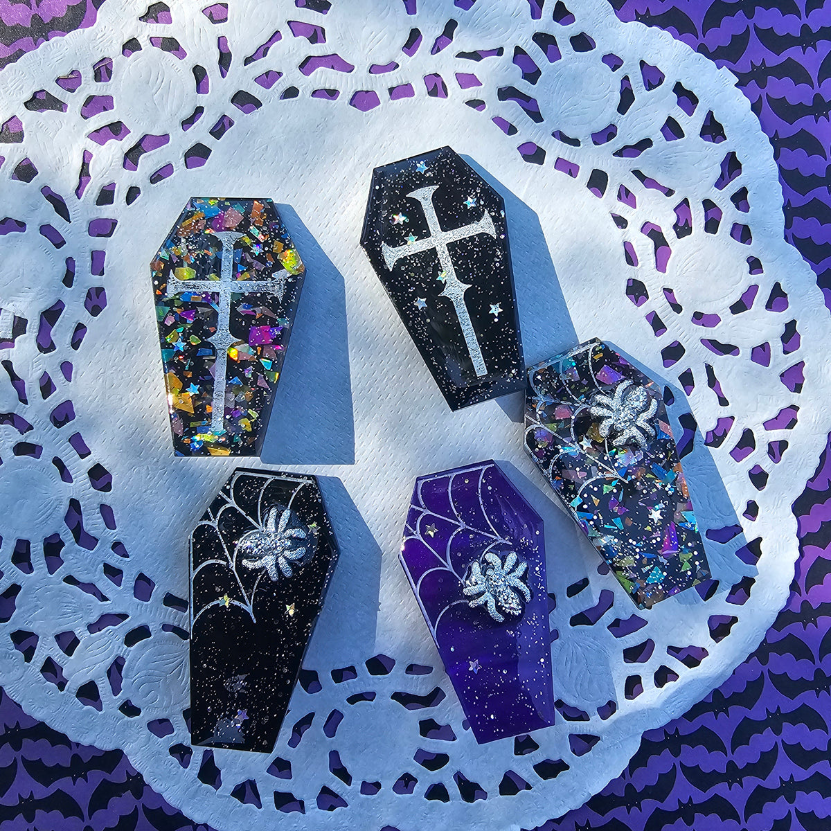Halloween Coffin Clip | Gothic Clip | Black Hair Clip | Halloween Clip