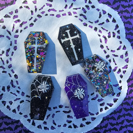 Halloween Coffin Clip | Gothic Clip | Black Hair Clip | Halloween Clip