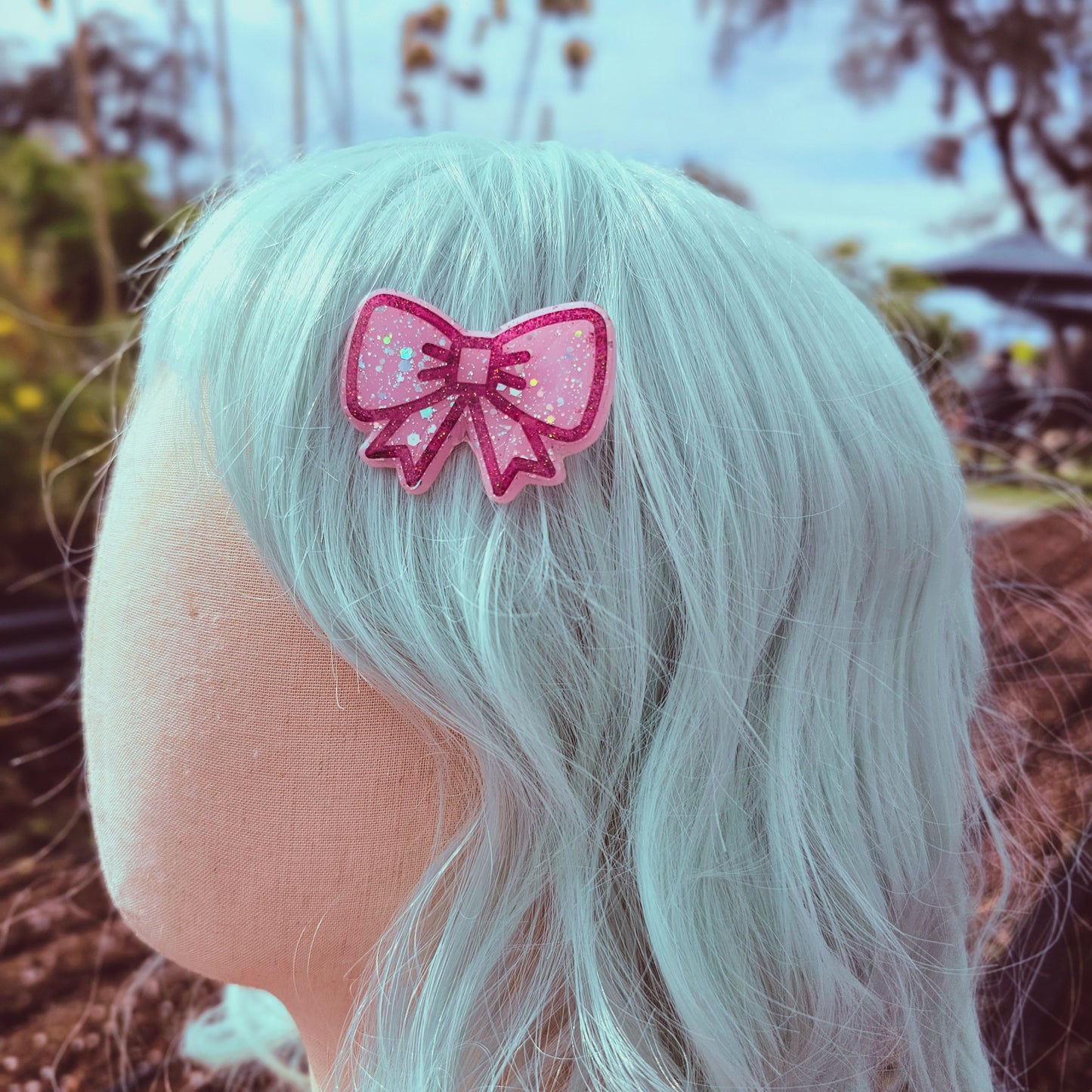 Valentines Bow Hairclip | Lovecore Clip | Valentines Clip | Lolita Clip