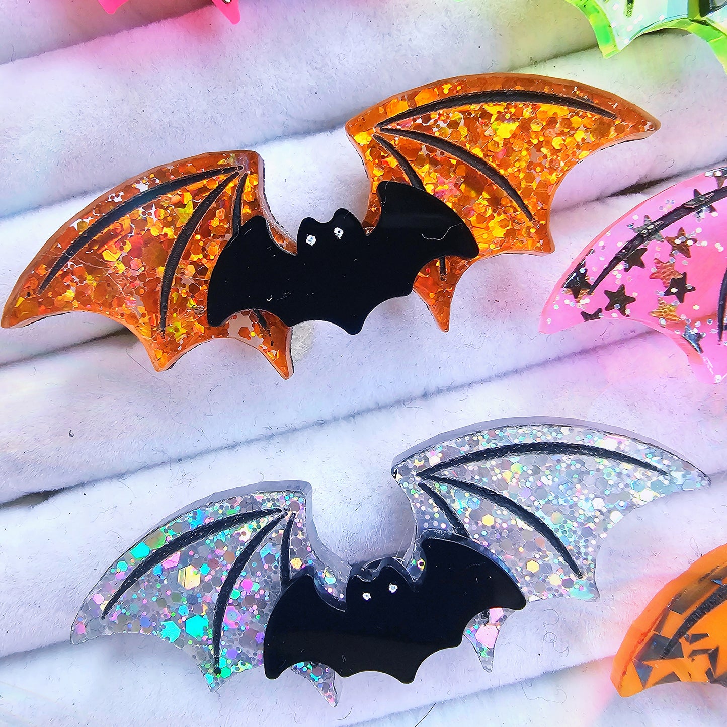 Neon Bat Wing Ring | Neon Halloween Ring | Bat Ring | Goth Ring