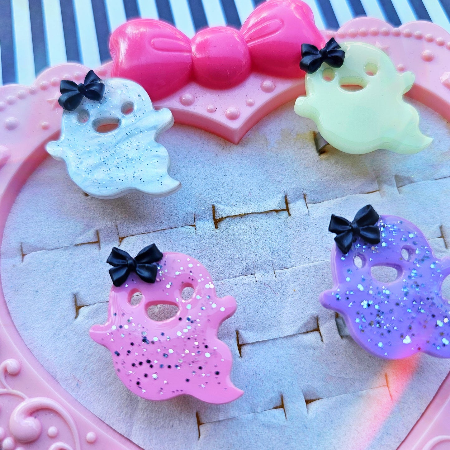 Kawaii Ghost Ring | Glow in the Dark Ring | Halloween Ring | Ghost Ring