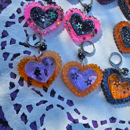 Halloween Heart Earrings | Goth Earrings | Gothic Lolita Earrings