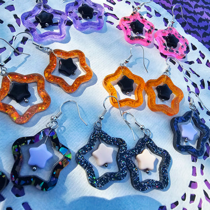 Halloween Star Earrings | Goth Earrings | Gothic Lolita Earrings