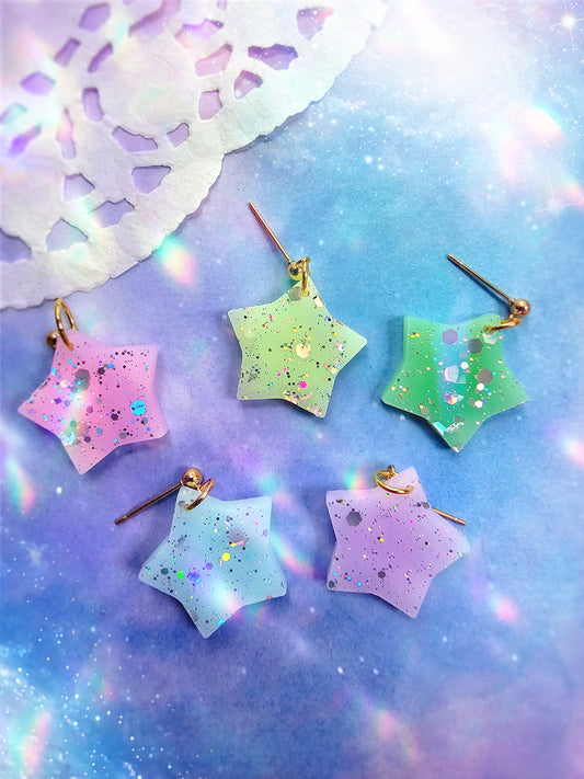 Pastel Star Earrings | Mahou Kei Earrings | Fairy Kei | Star Stud Earrings | Pastel Earrings