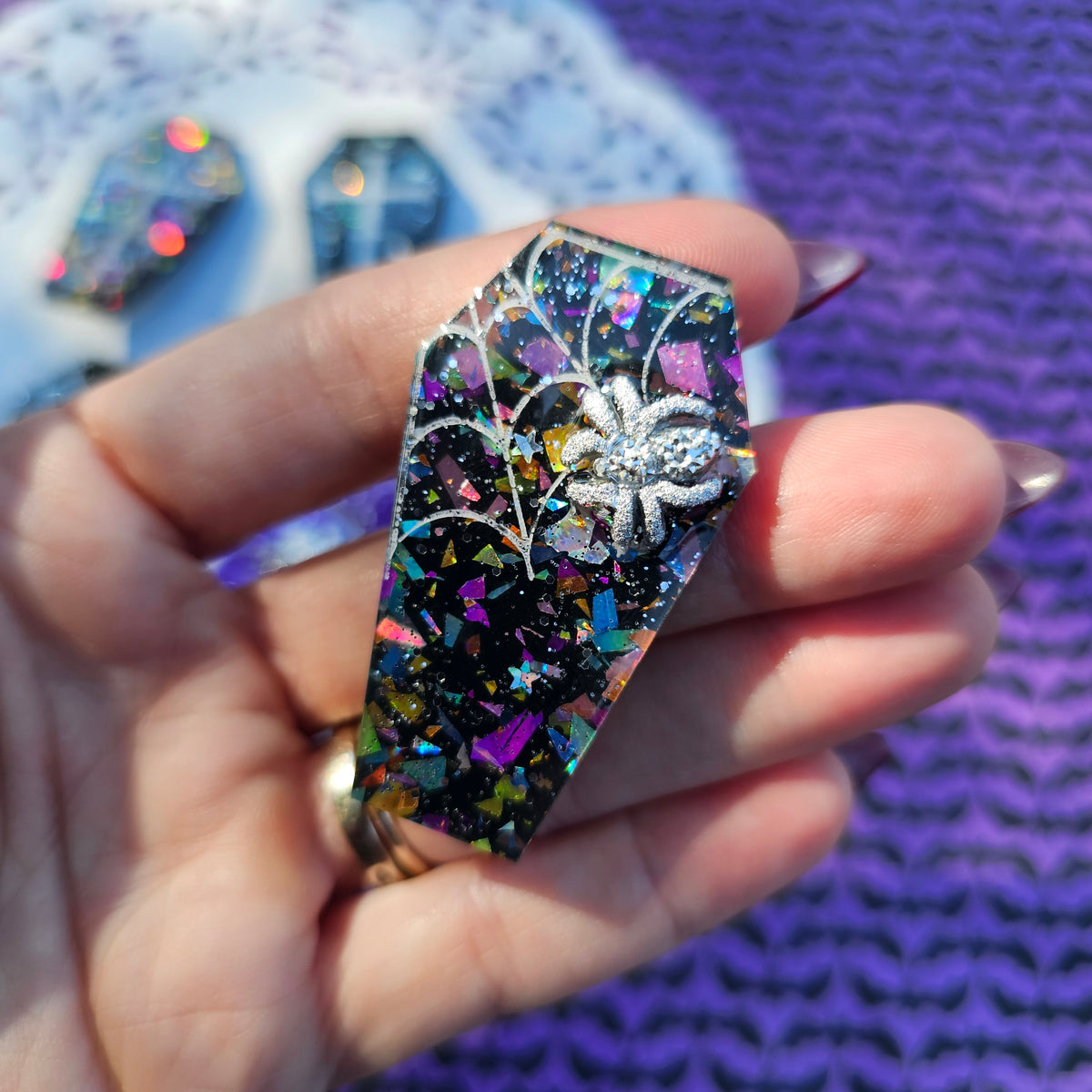 Halloween Coffin Clip | Gothic Clip | Black Hair Clip | Halloween Clip