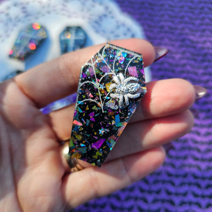 Halloween Coffin Clip | Gothic Clip | Black Hair Clip | Halloween Clip