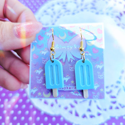 Popsicle Dangle Earrings | Sea Salt Popsicle Earrings | Summer Earrings | Video Game Earrings | Fairy Kei Earrings | Kingdom Hearts Earrings | Kawaii Earrings